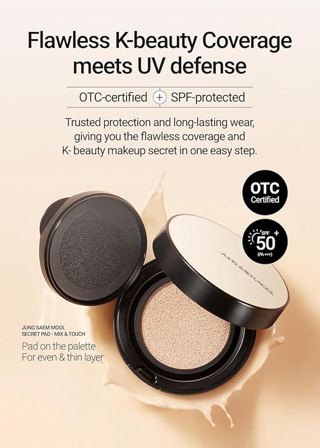 JUNG SAEM MOOL [ SPF ] Essential Skin Nuder Cushion (25 Bronze) | Refill Included (0.98 Fl Oz) | SPF50 Broad Spectrum | Natural Finish | Makeup Artist Brand