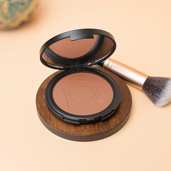 ioly's Beauty pressed powder foundation Compact with powder puff 0.49 OZ Makup fit me powder foundation Makeup full coverage foundation texture powder for men and woman