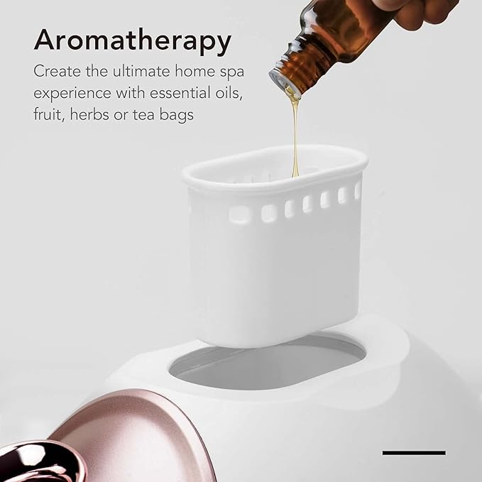 Fancii Nano Ionic Facial Steamer Hot & Cool with Aromatherapy and 6 Spa Settings – 30 Min Steam Time - Professional Home Face Sauna for Moisturizing & Pore Cleansing, Rivo