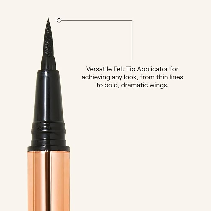 Live Tinted Legacy Liquid Eye Liner – Ultra-Black, Quick-Drying, All-Day Wear – Flexible Felt Tip for Precision – Satin Finish