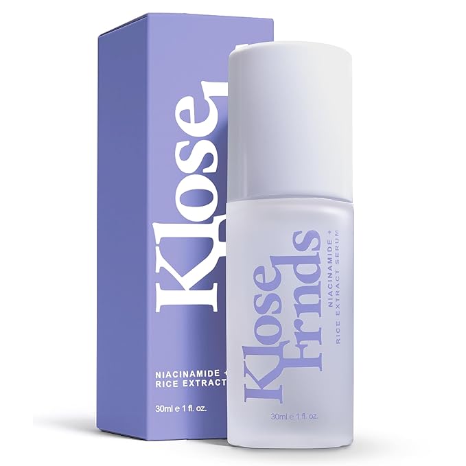 Niacinamide & Rice Extract Facial Serum – Hydrating Glow Face Serum with Hyaluronic Acid, Centella, and Licorice for Smooth Texture, Daily Radiance, and Healthy Skin Barrier Support - 1 fl oz