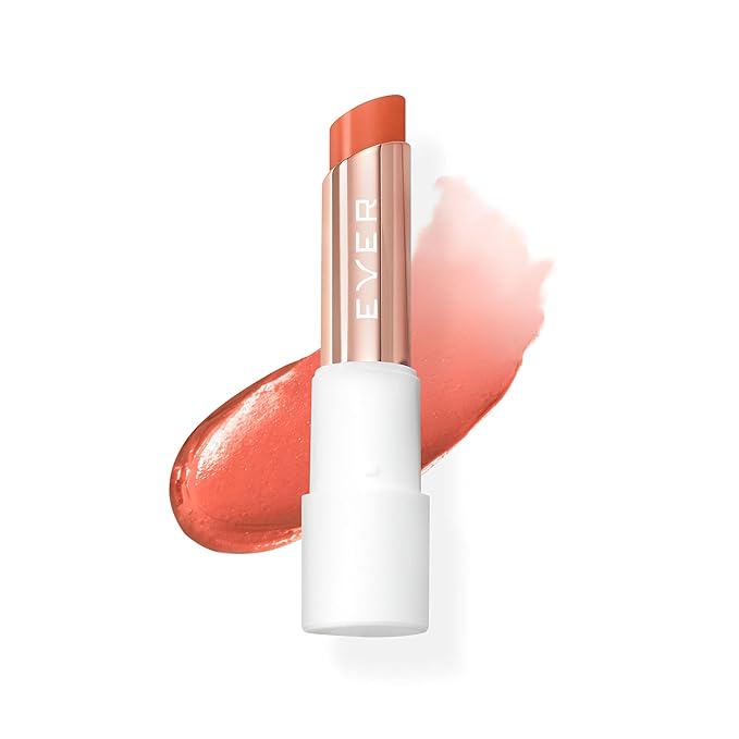 EVER Peptide Lip Therapy — Coral (Orange-Toned Pink Tinted Balm with Peptides & Moisturizing Botanical Oils)