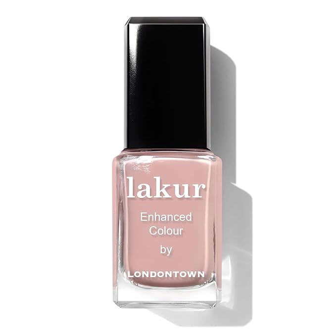LONDONTOWN lakur Nail Polish - Chip-Resistant, Non-Toxic, Conditions & Hydrates Nails | Glossy Pink Nude, Honeymoon, .40 fl oz