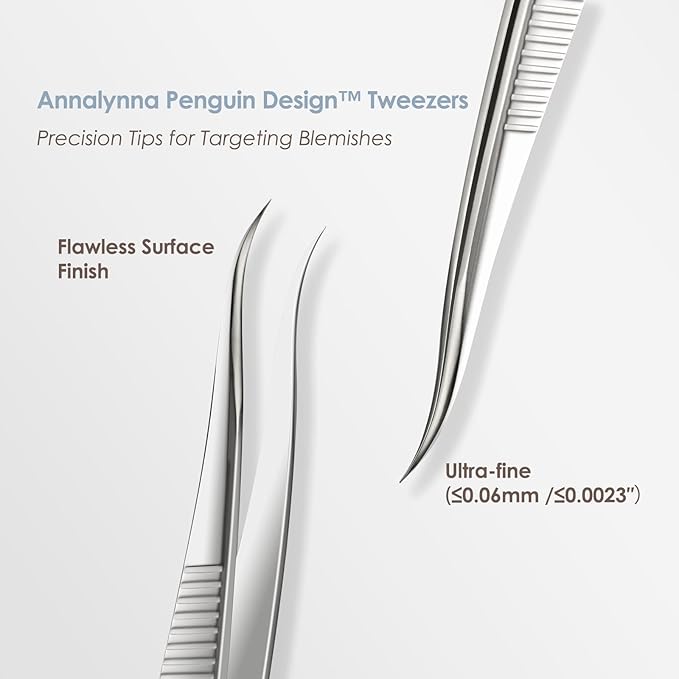 Luma 1 Visual Black Head Remover Tweezers with Camera - Pimple Popper Tweezers with Camera 20x Magnification, 1080P, 8 LED Lights, Dolphin Design Non-Magnetic Tweezers, Pore Cleaner