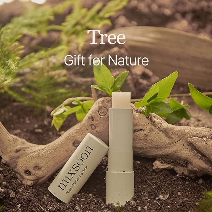 mixsoon Vegan Melting Lip Balm (Clear) - Moisturizing and Softening Lip Care, Shea Butter, Transparent Finish for Smooth Hydrated Lips 4.1g / 0.13 fl. oz. Korean Glass Skin Care