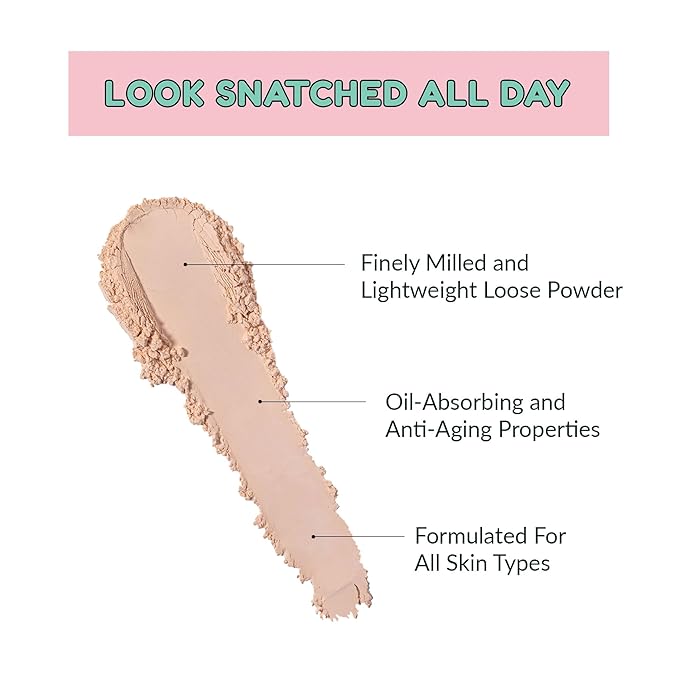 KimChiChic Beauty Puff Puff Pass Set and Bake Setting Powder for Makeup, Extra Fluffy Loose Face Powder Poof, Soft Natural Face Makeup for Uneven Skin Tone, 03 Translucent