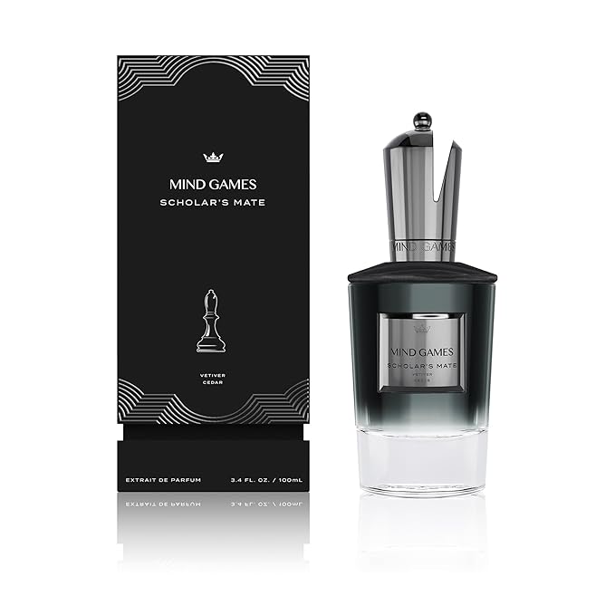 MIND GAMES Scholar's Mate - Luxury Perfume with Notes of Cardamom, Bergamot & Sandalwood - Elegant Extrait de Parfum for Women & Men - Soft & Smooth Perfume - 100 mL/3.4 oz