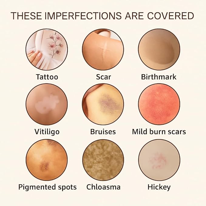 Waterproof Body Concealer – Tattoo, Scar & Vein Cover Up | No-Transfer Leg Makeup & Body Foundation for Flawless Skin, Long-Lasting Coverage for All Skin Tones – 100ml (FAIREST)