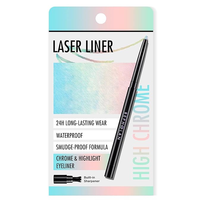 BEPHOLAN Pink Blue Eyeliner Pencil,2-in-1 Color Waterproof Glitter Gel Eye Liner Highligter,Mermaid Korean Makeup Waterline Eyeliner,Smudge Proof (FAIRY TALE)