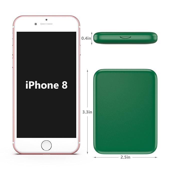 Kintion Pocket Mirror, 1X/3X Magnification LED Compact Travel Makeup Mirror with Light for Purse, 2-Sided, Portable, Folding, Handheld, Small Lighted Mirror for Gift, Green