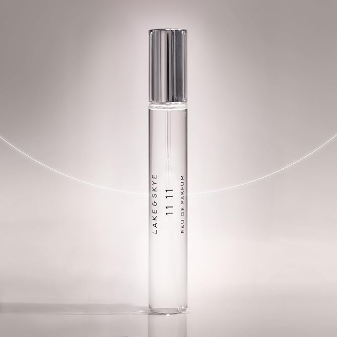 Lake & Skye 11 11 Eau de Parfum Travel Spray, Long Lasting Fragrance, 0.5 fl oz (15 ml) - Sheer & Uplifting Scent, Skin Musk