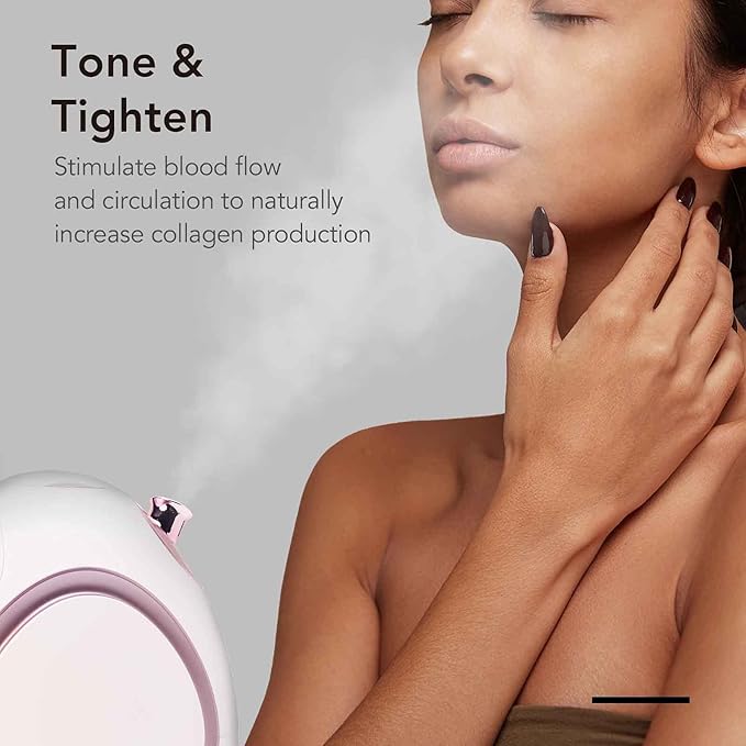 Fancii Nano Ionic Facial Steamer Hot & Cool with Aromatherapy and 6 Spa Settings – 30 Min Steam Time - Professional Home Face Sauna for Moisturizing & Pore Cleansing, Rivo