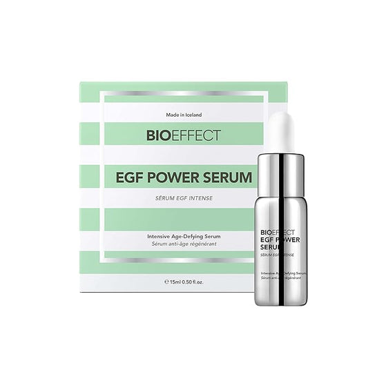 BIOEFFECT EGF Power Serum | Epidermal Growth Factor + KGF + Hyaluronic Acid | Intensive Age-Defying Face Treatment for Deep Wrinkles, Firmness & Skin Renewal, 15 mL / 0.50 oz