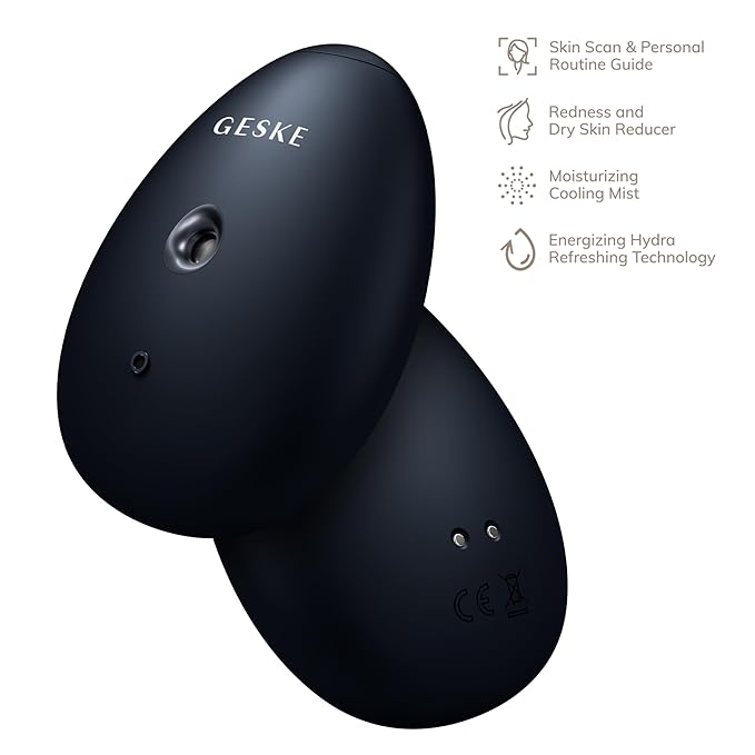 GESKE SmartAppGuided™ Facial Hydration Refresher | 4 in 1 | Water Atomizer | Moisturizing Spray Machine | Face Mister | Humidifier for Natural Glow | Reduce Redness & Dry Skin