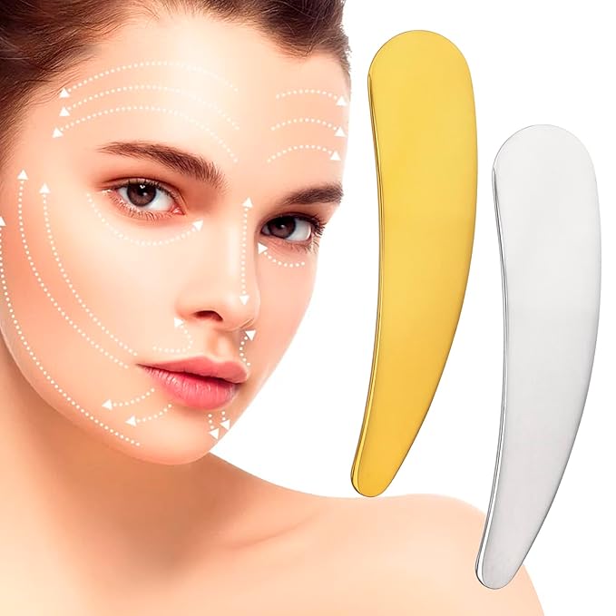 3pcs Mini Metal Makeup Spatula, Reusable Cosmetic Cream Spatulas Spoon, Skincare Scoop Applicator Facial Massage Beauty Tools for Mixing and Sampling Face Eye Cream- Silver & Gold & Rose Gold