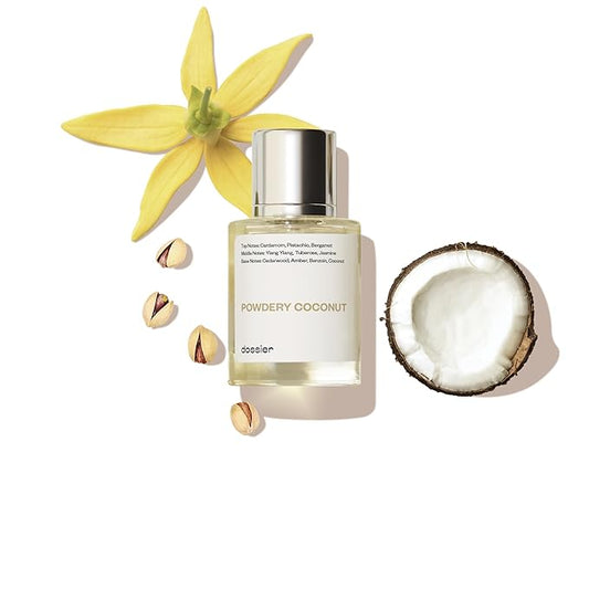 Dossier - Powdery Coconut 1.7 Fl oz (50ml) - Perfume Inspired by T.Ford Soleil Blanc - Pure Infused - Paraben Free - Vegan - For Women Men Unisex