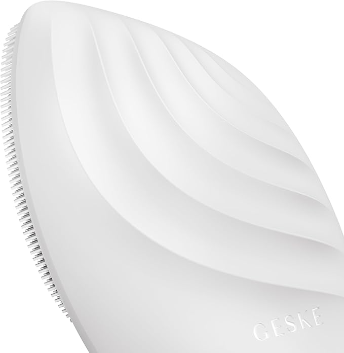 GESKE SmartAppGuided™ Sonic Facial Brush 5 in 1 | Vibrating Electric Facial Cleansing Brush | Soft Silicone Brush | Professional Facial Cleanser | Skin Cleanser & Exfoliator | Face Massager