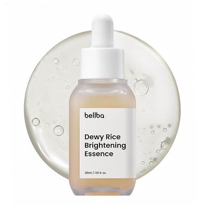 Dewy Rice Essence Korean Serum for Face - K-beauty Skincare Rice Serum - Get Even Tone and Glass Skin - Hydrating, Lightweight, Non-Comedogenic (1 fl.oz)