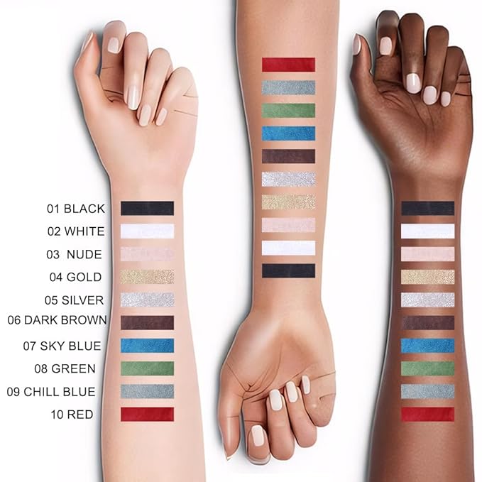 Kaely Beige White Eyeliner Pencil for Waterline, Sharpenable Multi-Use Peach Nude Gel Eyeliner, Eye Liner Waterproof Smudge proof, Smooth Eye Makeup Liners, delineador de ojos contra el agua, 03