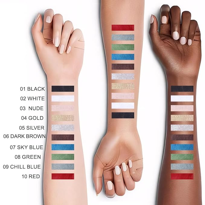 Kaely Chill Blue Waterline Pencil Eyeliner, Sharpenable Multi-Use Gel Eyeliner Pencil, Eye Liner Waterproof Smudge proof, Smooth Eye Makeup Liners, delineador de ojos contra el agua, 09