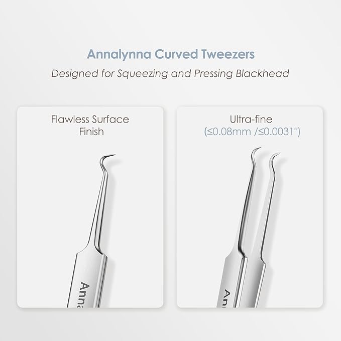 Luma 1 Visual Blackhead Remover Tweezers with Camera - Pimple Popper Tool with Camera 20x Magnification, 1080P, 8 LED Lights, with 2* Alloy Steel Tweezers and Blackhead & Pimple Popper Tool Kit (6ps)