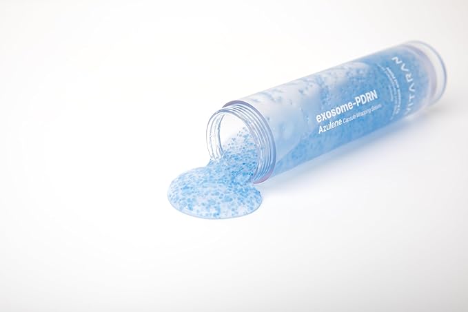 exsome PDRN AZULENE CAPSULE WRAPPING SERUM, The rejuvenation energy of the original salmon PDRN. Azulene's skin calming effect, completion of glowing skin. Korean skincare
