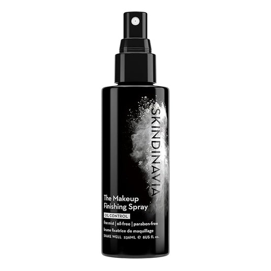 Skindinavia The Makeup Finishing Spray, Oil Control Makeup Setting Spray, All-Day Wear, Long-Lasting Up to 16+ Hours, Heat-Resistant & Waterproof, Fine Mist, 8.0 Oz