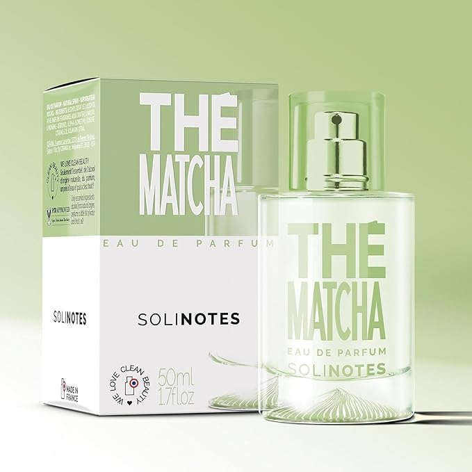 Solinotes Matcha Tea Perfume for Women, 1.7 Fl Oz/ 50 ML Eau De Parfum, Delicate Floral and Soothing Scent with Premium Ingredients - Clean Perfume, Cruelty Free, Vegan, Made in France