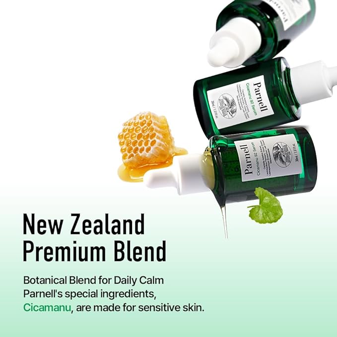 Parnell Cicamanu 92 Serum (1.01 Fl Oz) 30ml | Melatonin, Centella Asiatica | Ceramide for Overnight Recovery & Soothing Irritated Skin | Targets Hyperpigmentation & Deep Hydration | Korean Skin Care