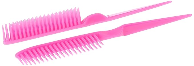 3 Row Styling Comb For Detangling, Defining And Separating Curls (Pink)
