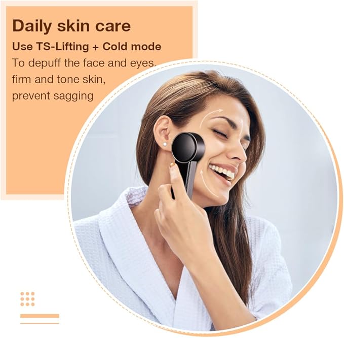 Skin Tightening Device | 6 in 1 Radio Frequency Skin Tightening Device | Professional Face Tightening | Lifting | Wrinkle Reducing | Depuff | Absorb | at Home RF Anti Aging Face Beauty Device