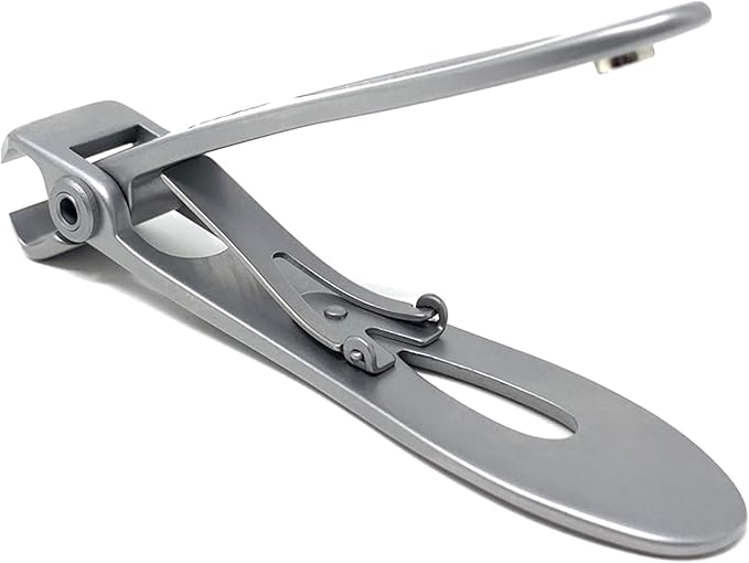 KOHM Nail Clippers for Thick Nails - Heavy Duty, Wide Mouth Professional Fingernail and Toenail Clippers for Men, Women & Seniors, Silver