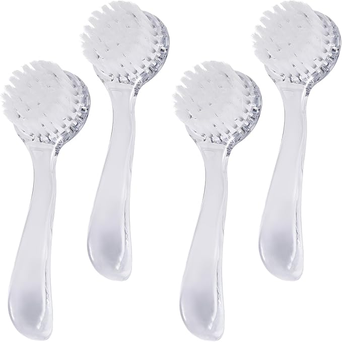 Facial Cleansing Brush, 4 PCS Clear Facial Exfoliating Brush Face Wash Scrub Exfoliator Brush for Makeup