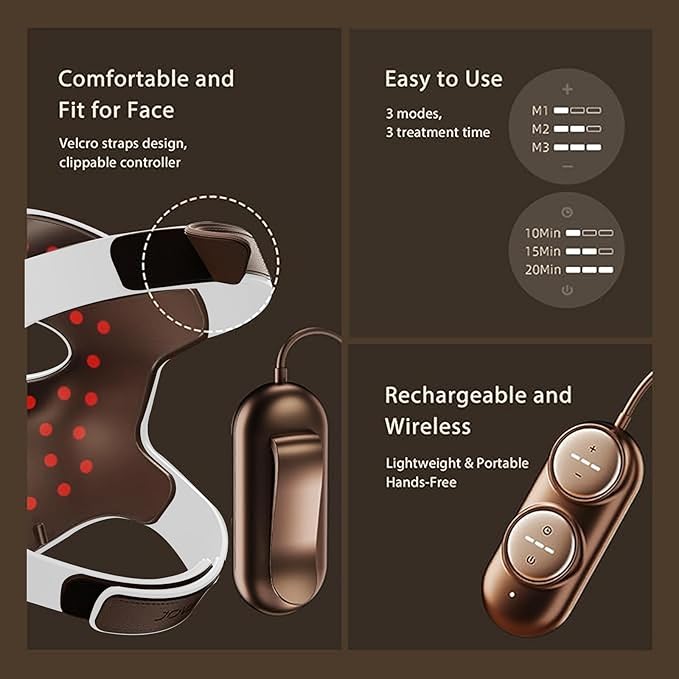 JOVS 4D Laser Light Therapy Mask, White