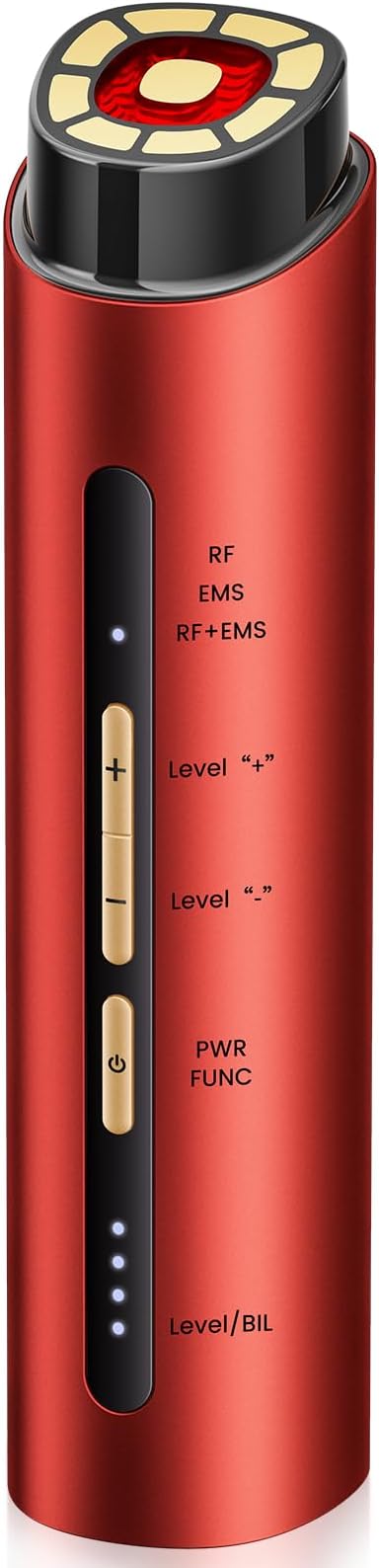 INTEO Microcurrent Facial Device, 3 Modes Red Light Therapy for Face and Neck, Skin Care Facial Massager Perfect Gifts for Women Men(Red)