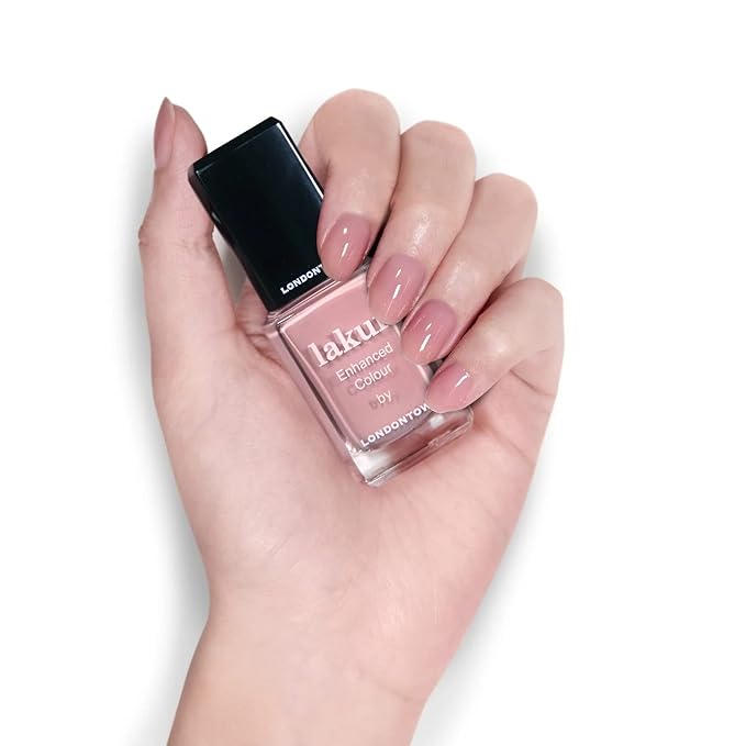 LONDONTOWN lakur Nail Polish - Chip-Resistant, Non-Toxic, Conditions & Hydrates Nails Sheer Sheer Nude, Crowning Crumpet, .40 fl oz