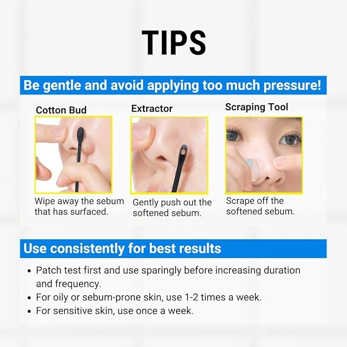 JUMISO Blackhead Melting Softener Kit (150ml/5.07 fl oz + 40 Pads + 10 Swabs) – Succinic Acid + PHA Pore Solution, Gently Dissolves Sebaceous Filaments & Strawberry Nose (No Pulling Strips)