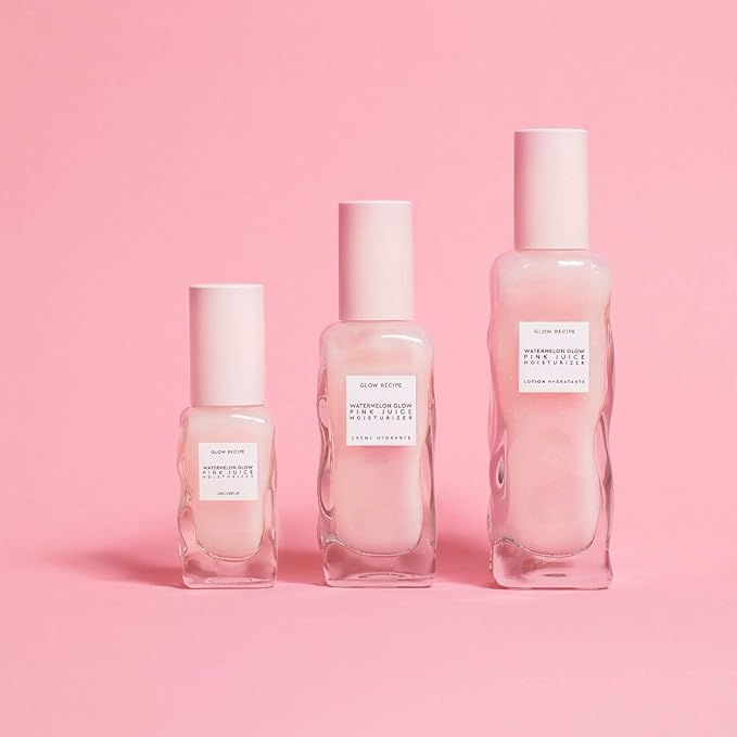 Glow Recipe Oily Skin Routine Kit - Blueberry Cleanser (30ml) + Watermelon BHA Toner (40ml) + Niacinimide Dew Drops (15ml) + Pink Juice Moisturizer (25ml)