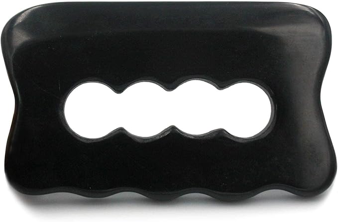 Gua Sha Massage Tool, Bian Stone Gua Sha Tool Gua Sha Stone for Soft Tissue Scraping, Used for Back, Legs, Arms, Neck,Shoulder(Black)