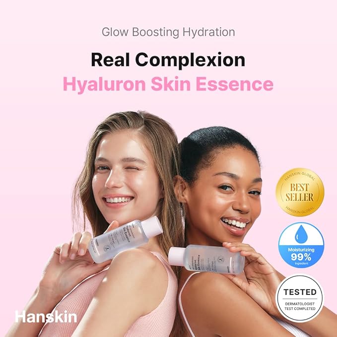 Hanskin Hyaluron Hydration Duo – Hyaluron Skin Essence & Moisture Sheet Mask | Deep Hydration, Soothing & Skin Balancing | Korean Skincare Set, K-Beauty