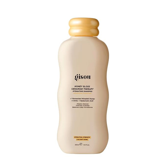 Gisou Honey Gloss Ceramide Therapy Hydrating Shampoo – Deeply Cleanses & Restores Moisture, Ceramides & AHAs, 8.5 Fl Oz (Wildflower Honey)
