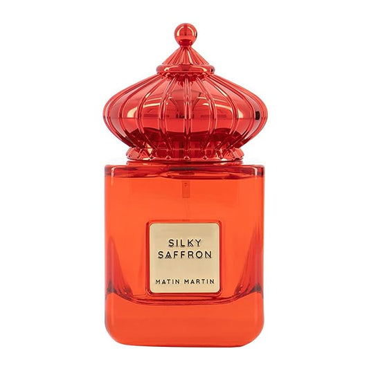 MATIN MARTIN Silky Saffron for Unisex - Arabian Perfume for Women & Men - Long Lasting Woody Spicy Fragrance with Leather, Vetiver, Sandalwood Notes - Arabic Cologne - Travel Size - 3.4 oz EDP Spray