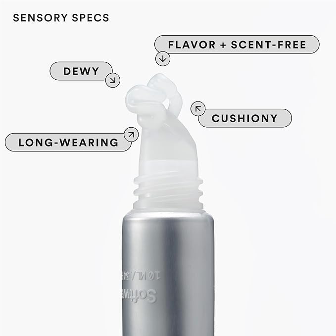 Experiment Softwear Smoothing Lip Treatment - 24hr Hydration with Squalane, Glycerin & Pomegranate Sterols - Intensive Moisture & Repair for Extra Dry, Flaky Lips - Vegan Lip Balm, .34 FL OZ