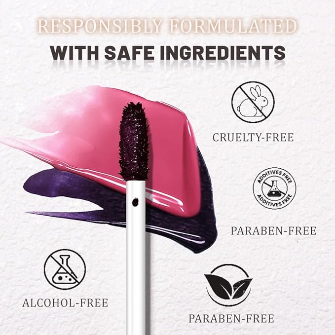 Kaely Plum Red Lip Stain Peel Off Masque, Long Lasting Waterproof Smudge Proof Lip Tint, Non-Transfer Semi Permanent Lipliner Tattoo with Tweezer, Matte Finish, Vegan & Cruelty-Free, 10