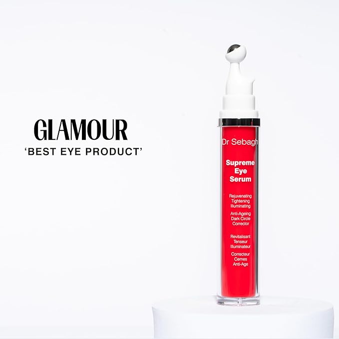 Dr Sebagh Supreme Eye Serum (0.5 fl oz) - Advanced Roll-On Formula | Designed to Aid Smoother Younger & Firmer-Looking Skin | Helps Reduce Puffiness Circles Fine Lines & Wrinkles | Boosts Elasticity