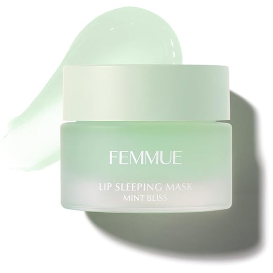 FEMMUE Lip Sleeping Mask (Mint Bliss) | Overnight Hydrating Lip Treatment | Plumping & Softening | With Eucalyptus and Squalane to Soften Dry, Chapped Lips