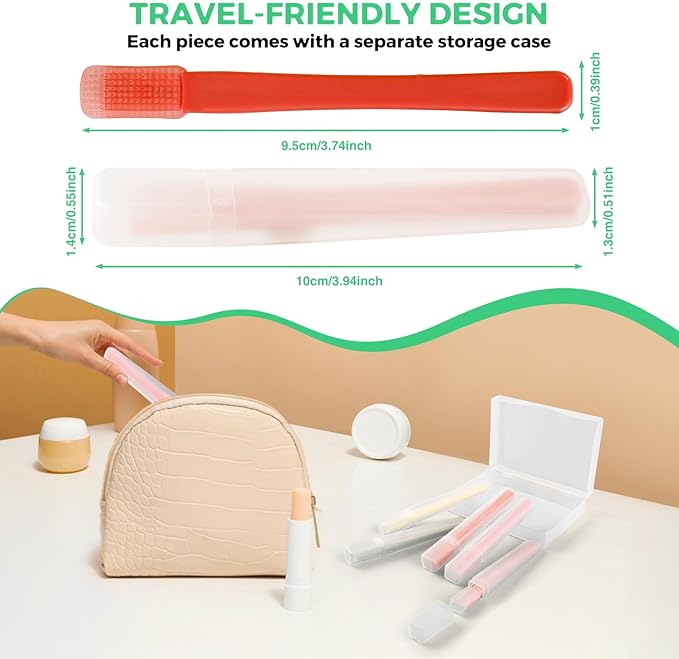 Soft Silicone Eyelid Brush for Sensitive Eyes,Gentle Eyelid Cleanser for Blepharitis,MGD,Dry Eyes Relief,Lid Scrubber for Removes Dirt & Oil,Reusable Eye Cleaning Tool (10pcs)