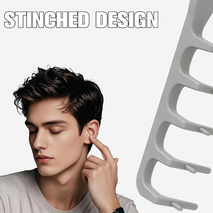 Texture Comb, Volumizing Wide-Tooth Hair Styling Comb, Fluffy Styling Combs, Fringe Parting Brush for Most Hair Types, Creates Fluffy & Layered Hairstyle for Women & Men (Pink)