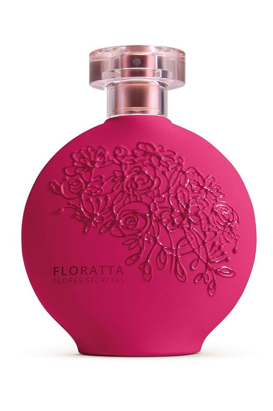 O BOTICARIO Floratta Secret Flowers Eau de Toilette, Long-Lasting Floral Rose Fragrance Perfume for Women, 2.5 Ounce