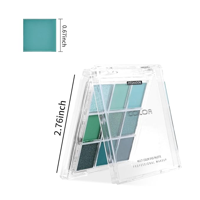 Boobeen Nude Eyeshadow Palette - Matte and Shimmer Makeup, Highly Pigmented Creamy Eye Shadow Powder, Create a Neutral Eye Look, Long Wearing，Easy to Build Dramatic Glamour Looks (Green)